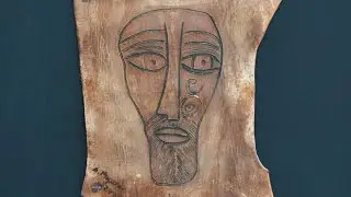 Картина, панно из натуральной кожи А Музылев "Камо Грядеши 6"