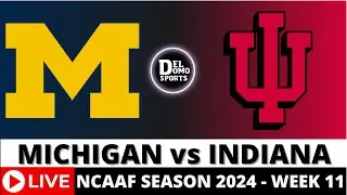 🏈 MICHIGAN VS INDIANA - NCAAF COLLEGE FOOTBALL Play-by-Play-Week 11- NOV 9, 2024