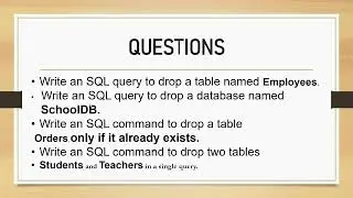 🔥 SQL DROP Command Explained | Drop Table, Database.