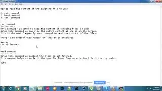 How to Read an existing file in unix