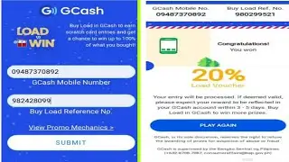 GCASH LOAD2WIN SCRATCH CARD PAANO MAKUHA ANG VOUCHER OR DISCOUNT LOAD