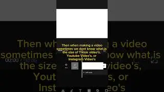 Size/Ratio Video size Capcut tips 