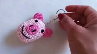 Chaveiro de corchê - amigurumi - porquinho de crochê