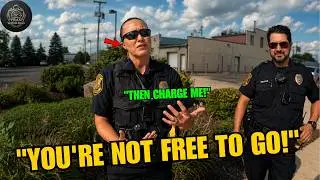 Police Demand ID, Call Backup, Then Get OUTSMARTED on Camera| 1st amendment audit