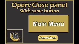Unity Open Panel on Button Click