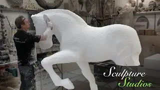Carving a Life Size Horse from Foam