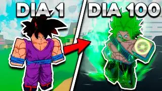 Passei 100 Dias no Dragon Ball do Roblox
