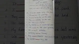 Practice sheet of was / were