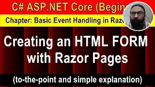 Creating an HTML FORM with Razor Pages (6 min Preview) | ASP.NET Core Tutorial