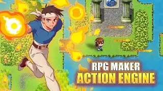RPG Maker Action Engine - RPG Maker MZ Plugin (devlog 2, Dash, UI, New fire spell)