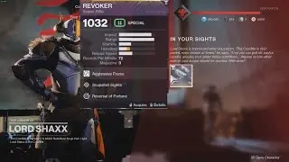 Destiny 2 - Getting Revoker + Shader Showcase