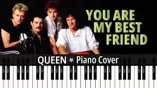 You're My Best Friend  (1975) QUEEN - TUTORIAL piano cover + sheet music