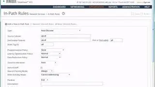 Configuring In Path Rules and Peering on Riverbed SteelHead