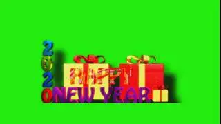 Happy New Year Animation Green Screen Background HD Green Screen Video