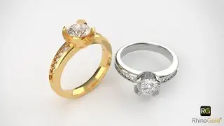 RhinoGold Basic Tutorial - Solitaire Ring
