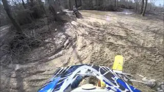 riding through the mud at Busco Beach winter 2014