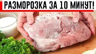 Как я размораживаю любое мясо, курицу или рыбу за 10 минут без духовки и микроволновки!