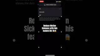 iOS 18 feature to help you reduce motion sickness 😳