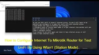 How to Configure Internet To Mikrotik Router for Test UniFi By Using Wlan1 (Station Mode)