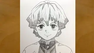 Anime drawing | How to draw Zenitsu Agatsuma from Demon Slayer | Draw Anime