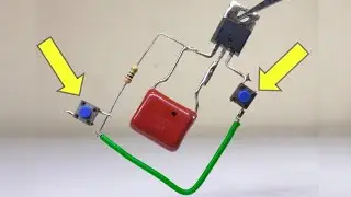 IRFZ44N Push button supply using mosfet voltage regulator, Touch on-off Switch
