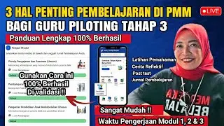 Panduan Lengkap Mengerjakan Modul, Post-test & jurnal di PMM PPG Tahap 3 !! Waktu Pembelajaran