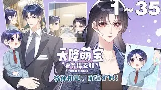 【漫画解说】《天降萌宝：霍爷请签收》1~35集，上一秒痛快签下离婚协议，下一秒就办了霍寒霆。 一夜之后，去父留子。留不下的人就留下他的孩子！#大女主 #总裁