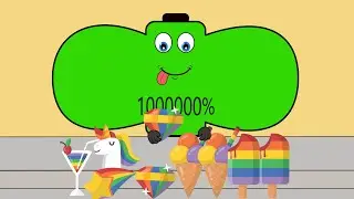 Rainbow unique food | Asmr mukbang animation || Battery overcharging animation