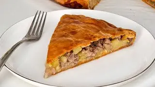 Пирог с мясом и картошкой! Pirog cu carne si cartof!