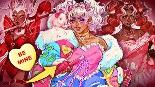 Turning Valentine's sweets into MAGICAL GIRLS 💕🍬🍭 (CHARACTER DESIGN CHALLENGE)