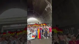 Fanmarsch in der Schweiz, Basel zur Europameisterschaft der Frauen 2025.#deutschemannschaft