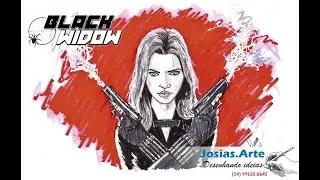 Speed drawing Viúva Negra (Desenhando do zero)