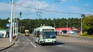 Минск.Поездка в троллейбусе БКМ-321,борт.№5489,марш.15 (25.08.2020)