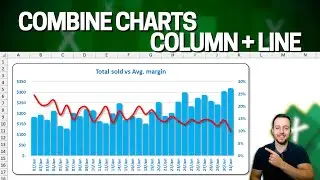 How to Combine Charts in Excel to analyze different informations | Column and Line