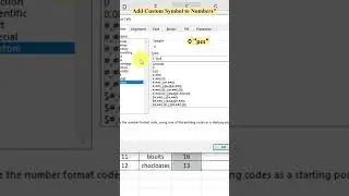 Add Custom Symbols to Numbers in Excel 