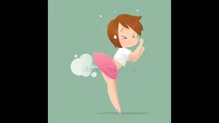 GIRL FARTS / POOP