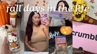 FALL DAYS IN MY LIFE 🍂 anatomy scan, crumbl cookies, a *new* cozy book & DIY nails at home!