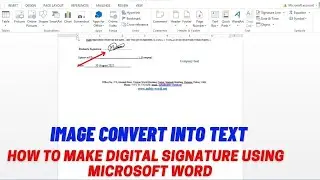 How To Make digital Signature Using Microsoft Word
