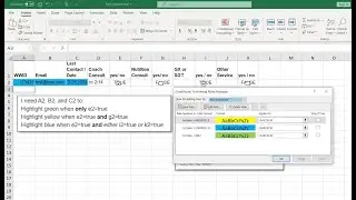 Excel: Conditional Formatting Formula and setting Precedence