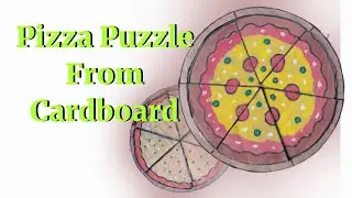 Kerajinan Puzzle Pizza Dari Kardus | Cara Membuat Puzzle Pizza Mudah