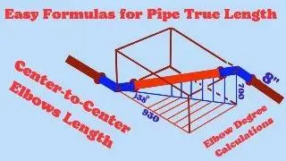 Calculation Pipe Length.How to find elbow degree? How to find center to center of elbow in pipeline?