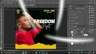 HOW TO DESIGN PARTY FLYER | FREEDOM NIGHT | Photoshop tutorial