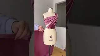 Draping a satin mini gown! 
