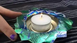 Van een blikje een kaarsenhouder maken!