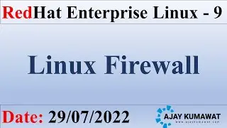 Linux Firewall | Firewall in Linux | Firewall-config command | Firewall-cmd command | RHEL 9 Hindi
