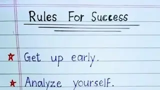 Rules for Success | Rules for Success in Life #rules #life