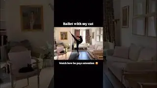 BALLET WITH MY CAT ✨ HE WATCHES 😍 