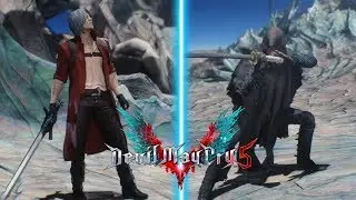 DMC3's Dante Vs  DMC4's Robed Vergil (Skin MODs) - Devil May Cry 5  - Dante Must Die
