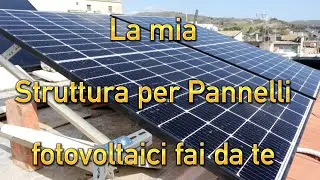 Struttura per 2 pannelli fotovoltaici fai da te