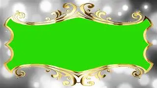 HD Beautiful Gold Wedding Frame Green Screen Video Background
